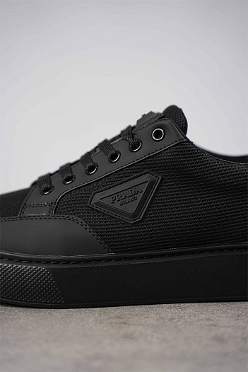 Мужские кроссовки Prada logo-plaque - Black   