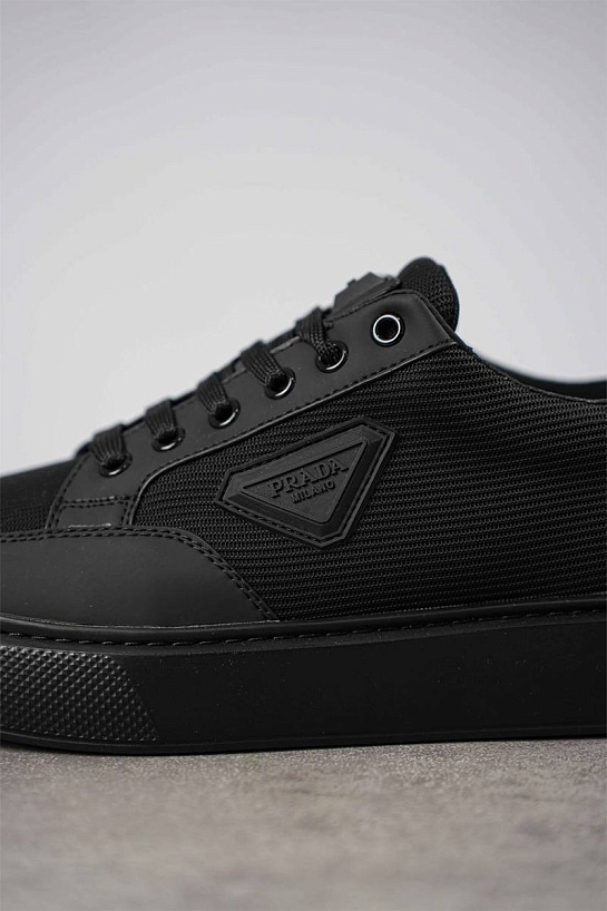 Мужские кроссовки Prada logo-plaque - Black
