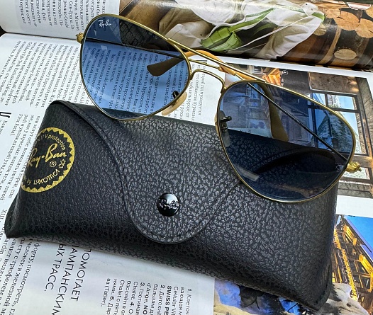 Солнцезащитные очки Ray-Ban Aviator Large Metal - Blue   