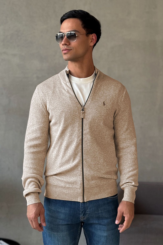 Мужская бежевая кофта Роlо Ralрh Lаurеn pony-embroidered
