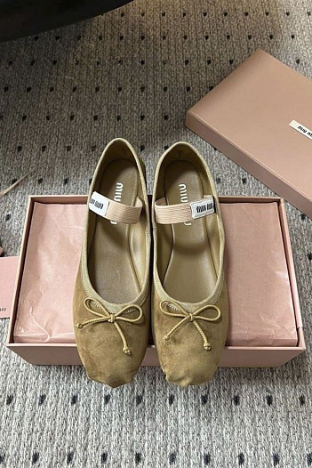 Женские замшевые балетки MIU MIU premium   