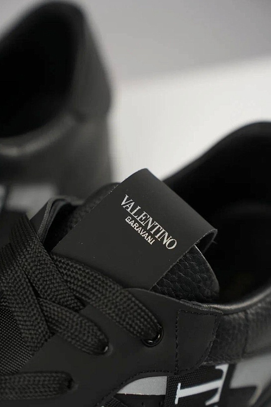 Кожаные кроссовки Valentino VL7N low-top - Black