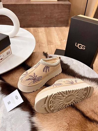 Женские замшевые ботинки UGG Tazz Platform Erewhon - Beige   