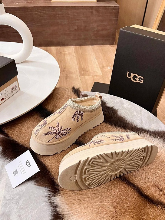 Женские замшевые ботинки UGG Tazz Platform Erewhon - Beige