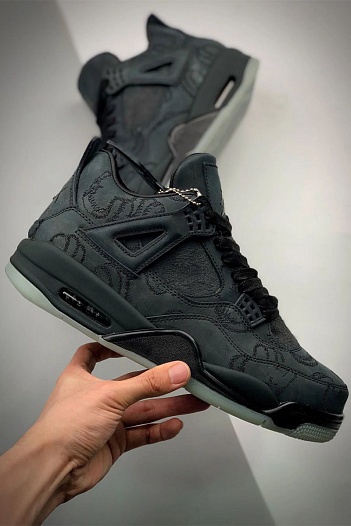 Кроссовки Nike Air Jordan 4 Retro x KAWS  - Black   