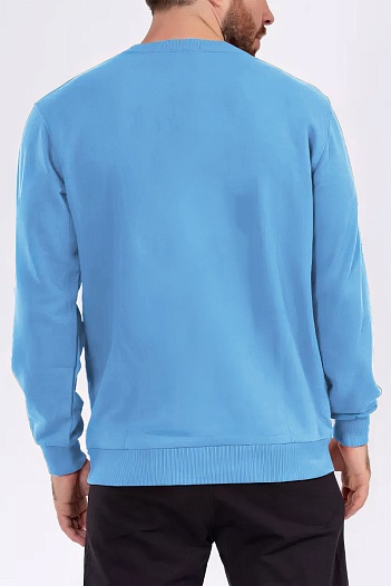 Свитшот голубого цвета Paul & Shark logo-print   