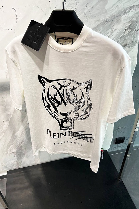 Белая футболка Philipp Plein Sport tiger-logo