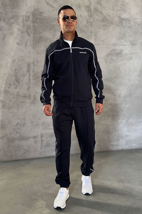 Мужской спортивный костюм Moncler striped - Navy