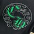 Чёрная оверсайз футболка Gothic logo