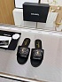 Женские кожаные шлёпанцы Chanel premium