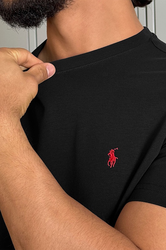 Мужская чёрная футболка Polo Ralph Lauren