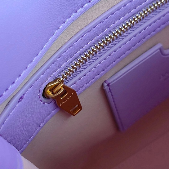 Женская кожаная сумка Balmain B-Buzz 23x21x11 см - Purple