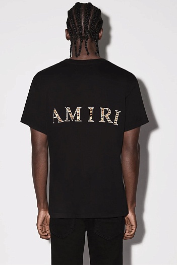 Чёрная мужская футболка Amiri Chinese New Year logo   