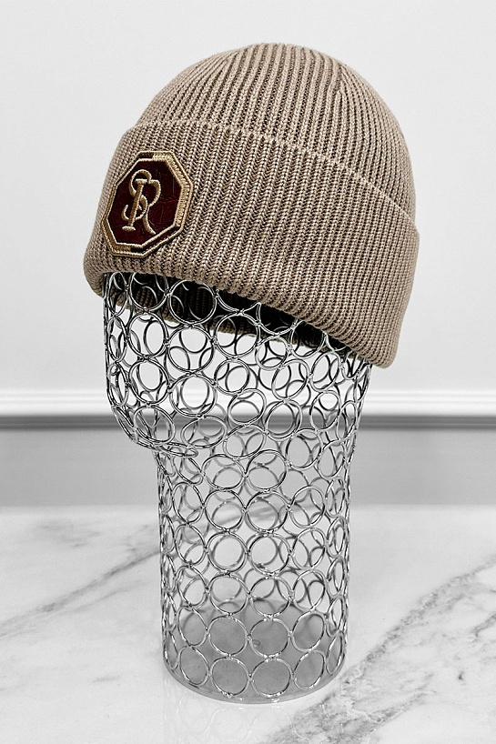 Шапка Stefano Ricci logo-embroidered - Beige