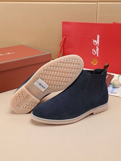 Замшевые ботинки с мехом Loro Piana   