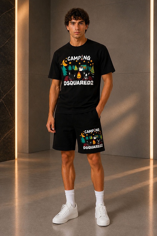 Мужские шорты Dsquared2 "Camping" - Black