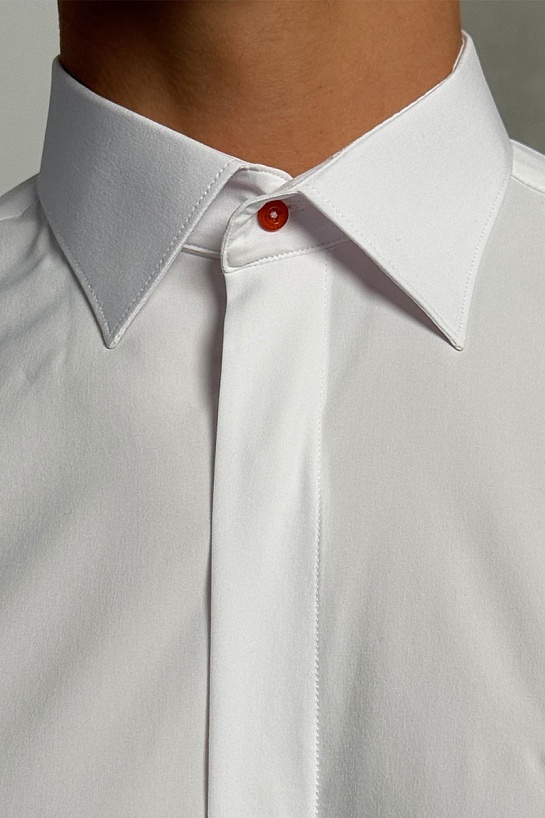 Мужская рубашка Hermes H embroidered - White