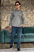 Мужская рубашка Loro Piana logo-embroidered - Grey