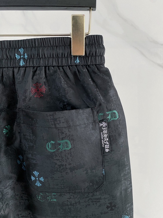 Мужские чёрные шорты Chrome Hearts premium