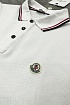 Мужское поло белого цвета Moncler logo-patch
