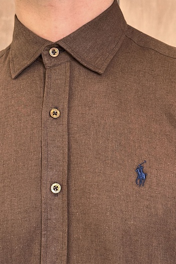 Мужская рубашка Роlо Ralрh Lаurеn коричневого цвета   
