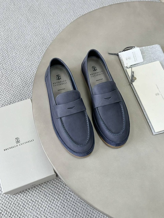 Мужские кожаные лоферы Brunello Cucinelli Premium