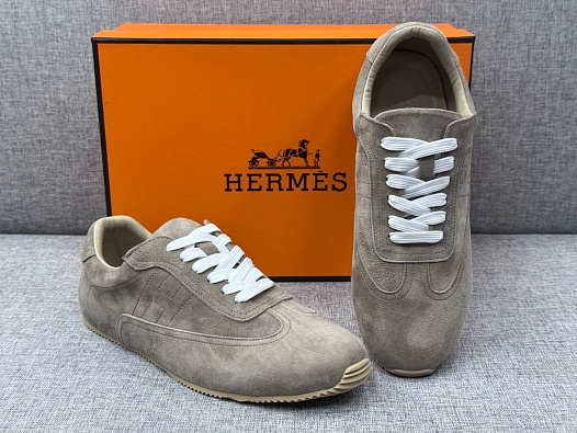 Мужские замшевые кроссовки Hermes Master   