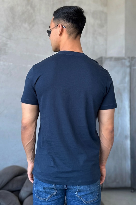 Мужская тёмно-синяя футболка Emporio Armani 7