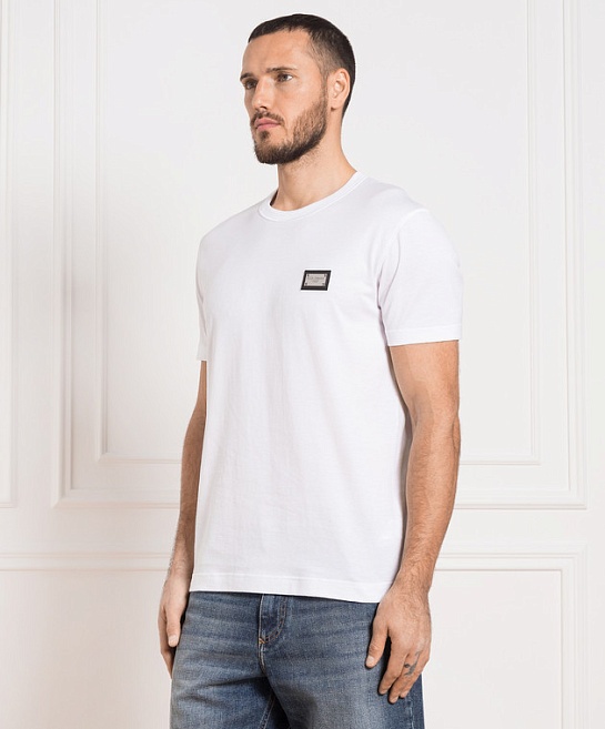 Мужская белая футболка Dolce & Gabbana Premium