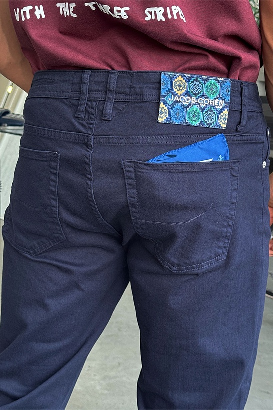 Мужские тёмно-синие джинсы Jacob Cohen straight fit