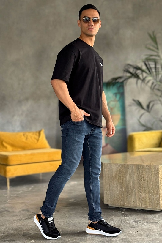 Оверсайз футболка Balenciaga Paris - Black