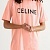 Мужская розовая футболка Celine logo-print