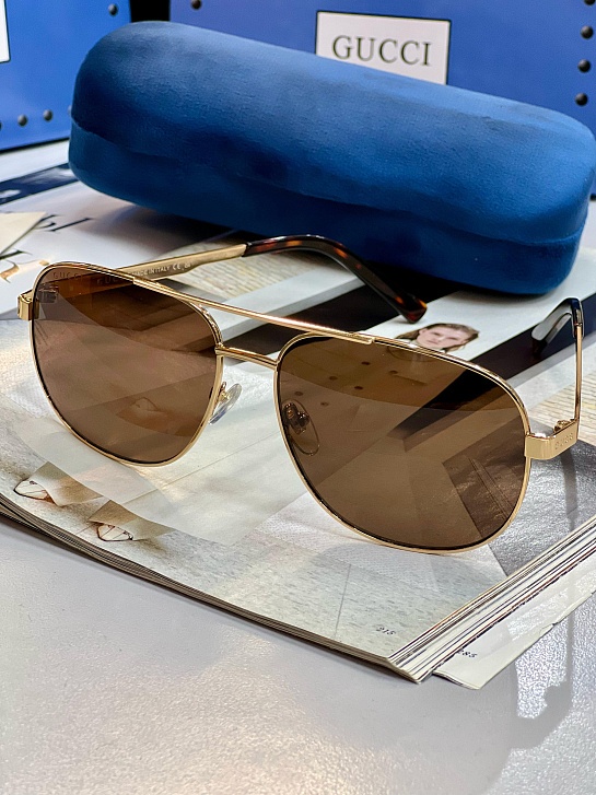 Брендовые солнцезащитные очки авиаторы Gucci