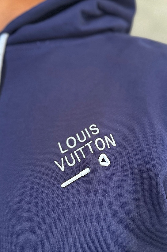 Мужское худи Louis Vuitton синего цвета 