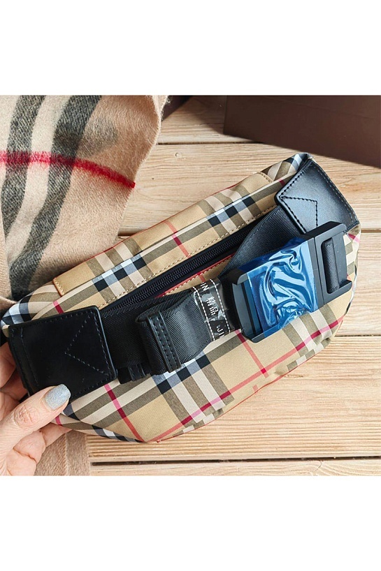Сумка на пояс Burberry Check 28x14 см