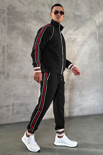 Чёрный спортивный костюм Gucci GG jacquard   