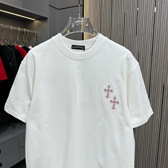 Белая оверсайз футболка Chrome Hearts Premium