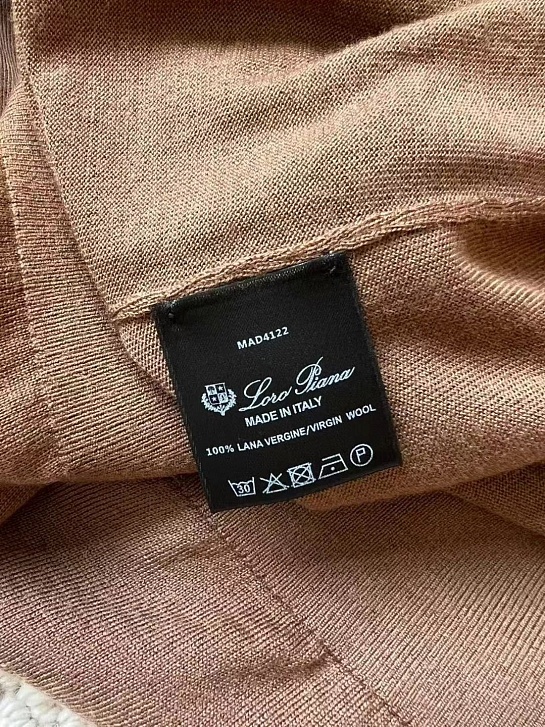 Поло с длинным рукавом Loro Piana Premium - Caramel