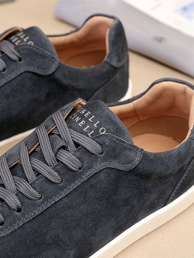 Замшевые кроссовки Brunello Cucinelli low-top - Grey   