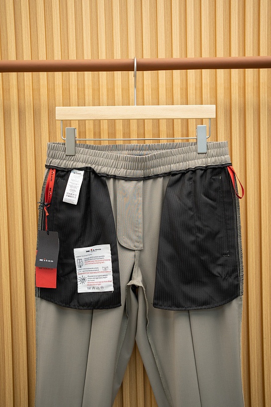 Мужские бежевые брюки Kiton Premium