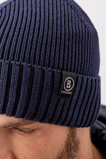 Шапка на флисе Bogner ribbed - Navy   