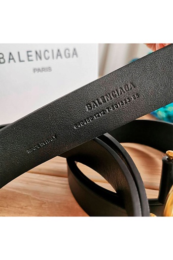 Кожаный ремень Balenciaga (ширина 3 см, длина 90 / 95 см)   