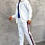 Белый спортивный костюм Moncler striped logo