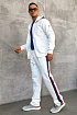 Белые спортивные штаны Moncler striped logo