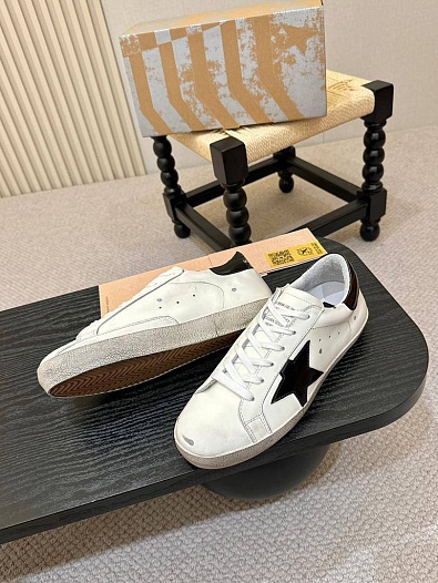 Мужские кожаные кроссовки Golden Goose Super-Star   