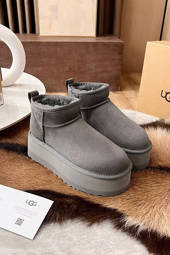 Женские ботинки UGG Classic Ultra Mini Platform - Grey   