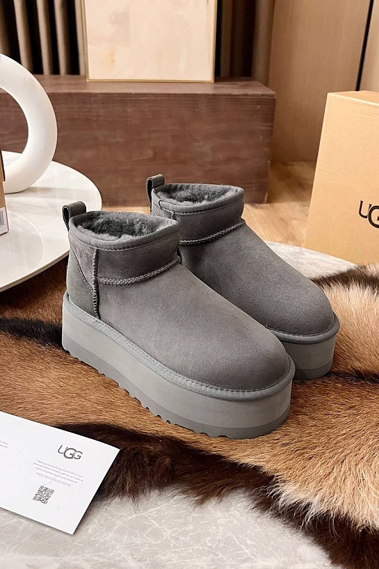 Женские ботинки UGG Classic Ultra Mini Platform - Grey