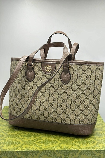 Женская кожаная сумка Gucci Ophidia GG 37x23x30 см   