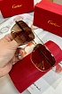 Солнцезащитные очки Cartier с коричневыми линзами