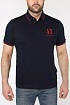 Тёмно-синее поло Armani Exchange embroidered-logo